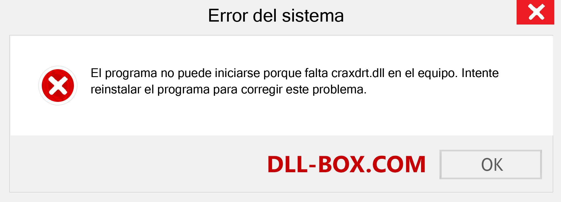 ¿Falta el archivo craxdrt.dll ?. Descargar para Windows 7, 8, 10 - Corregir craxdrt dll Missing Error en Windows, fotos, imágenes