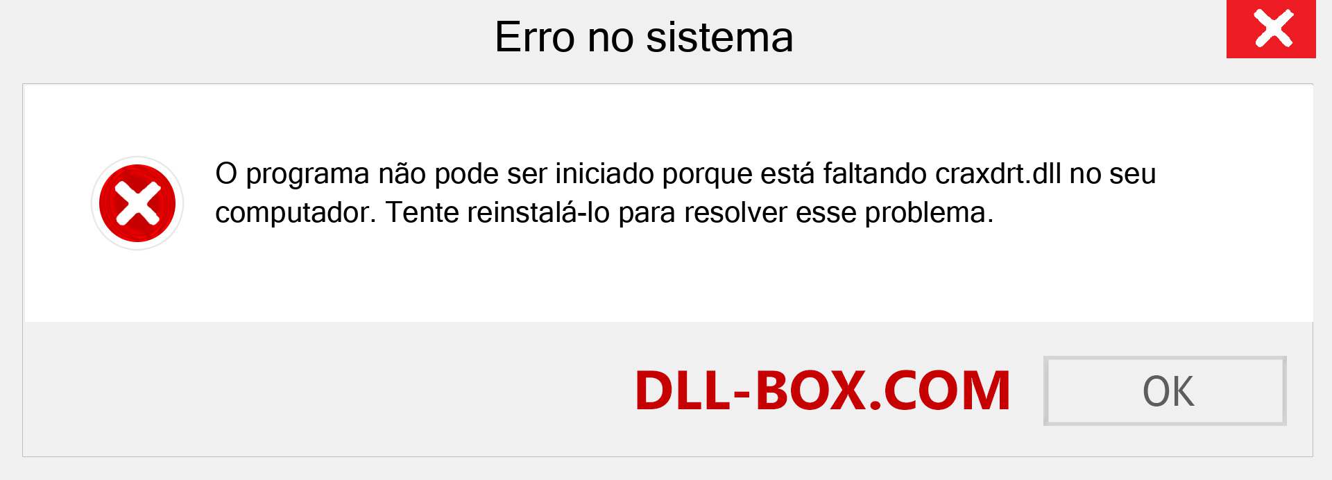 Arquivo craxdrt.dll ausente ?. Download para Windows 7, 8, 10 - Correção de erro ausente craxdrt dll no Windows, fotos, imagens